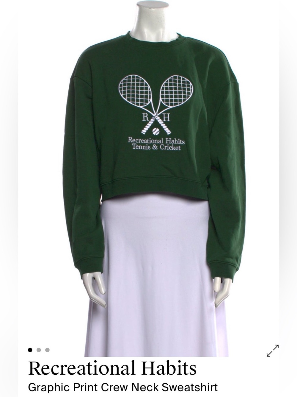 Recreational Habits Women's Forest Green Graphic Crew Neck Sweatshirt